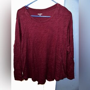 Old Navy Women’s Maroon Long Sleeve